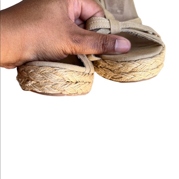 Envy Beige Platform Chunky Heel Sandals Size 8 - Picture 9 of 10